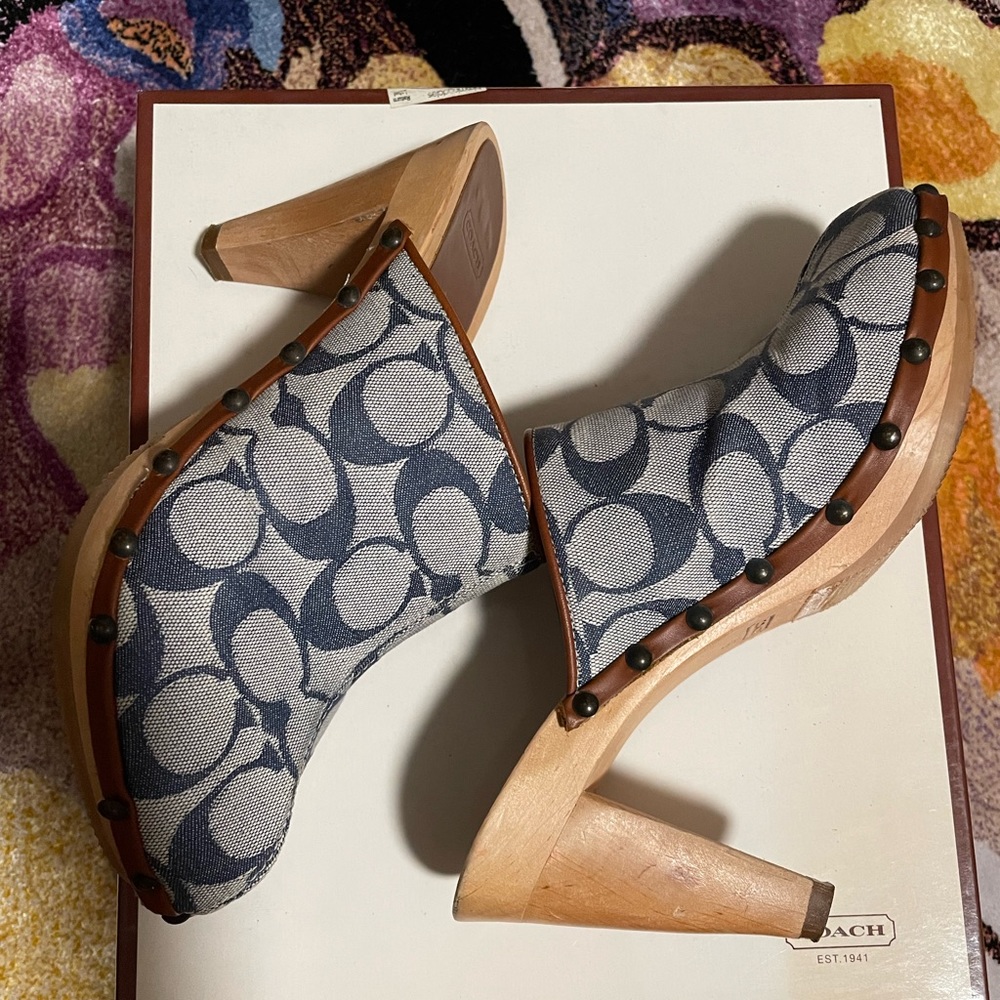 Coach Felicity Clog in Denim Acorn Size 5